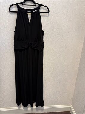 Shelby & Palmer Black Sleeveless Maxi with Twist Waist